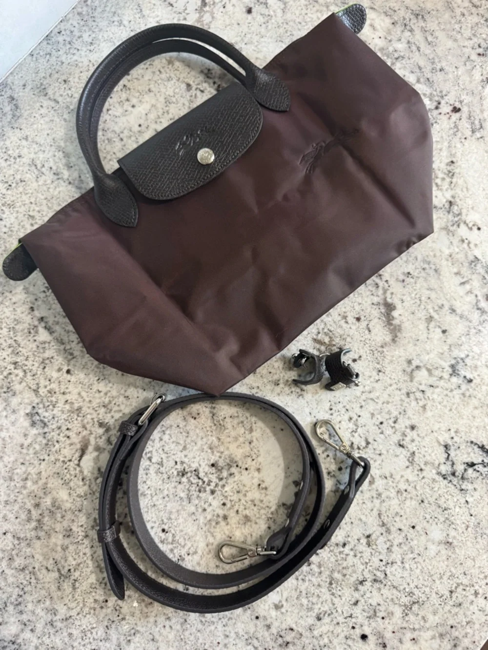 Authentic Longchamp Le Pliage Small Mocha - Picture 1 of 5